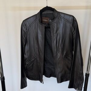 Cole Haan black Leather Jacket for Women
